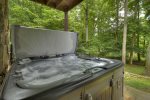 Hot Tub on Terrace Level with view of the Coosawattee River